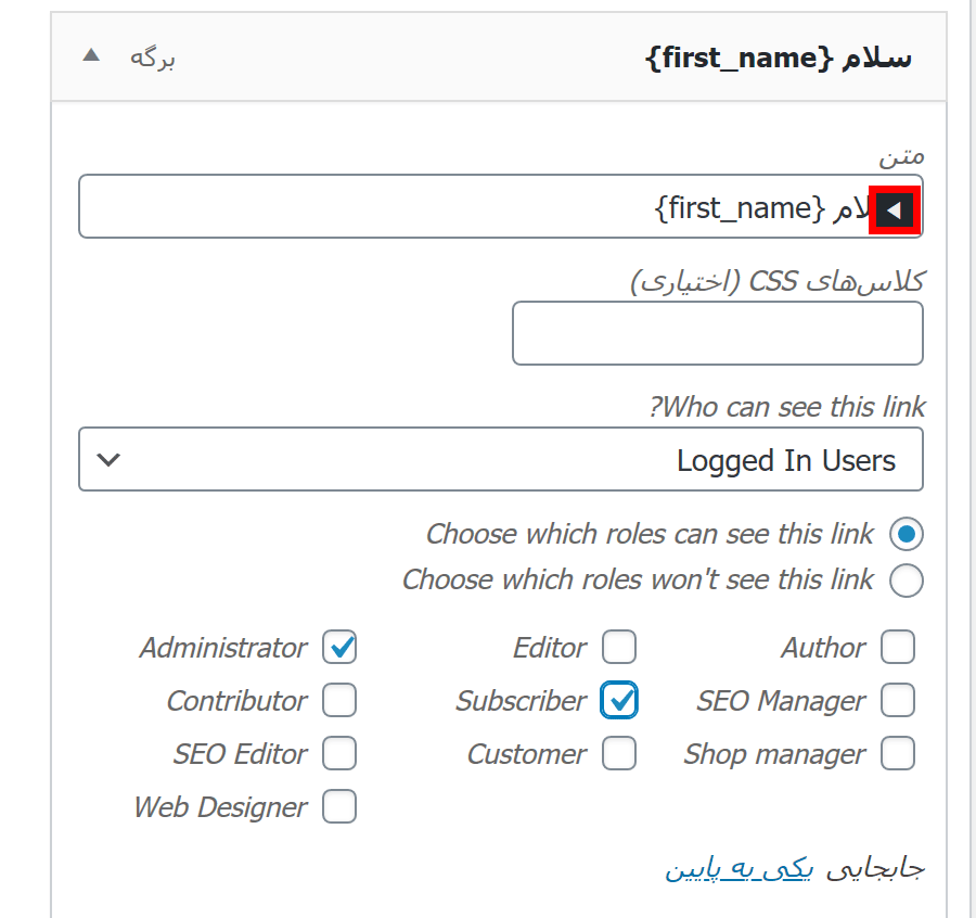 User Menus افزونه سفارشی کردن فهرست وردپرس - مدیر وردپرس