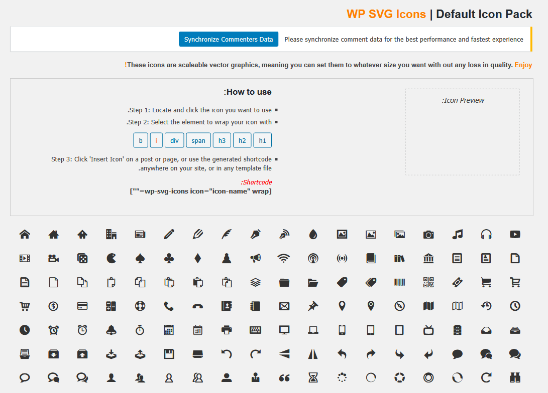 WP SVG Icons افزونه وارد کردن آیکون های SVG در وردپرس - مدیر وردپرس